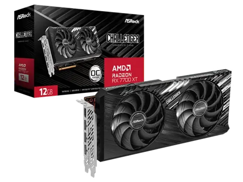 Asrock AMD Radeon RX 7700 XT Challenger 12GB OC Graphic Card RX7700XT CL 12GO