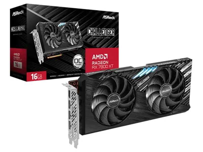 Asrock AMD Radeon RX 7800 XT Challenger 16GB OC Graphic Card RX7800XT CL 16GO