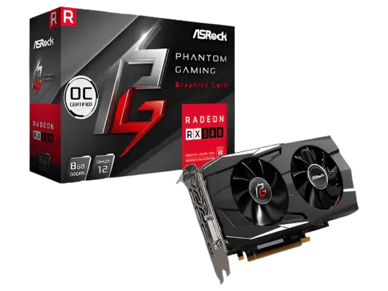 ASROCK Radeon RX 580 Phantom Gaming D OC 8GB AMD Graphic Card