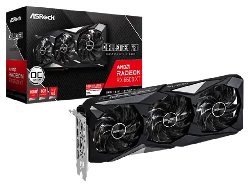 ASRock AMD Radeon RX 6600 XT Challenger Pro 8GB OC Graphic Card RX6600XT CLP 8GO