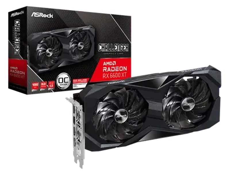 ASRock AMD Radeon RX 6600 XT Challenger D 8GB OC Graphic Card RX6600XT CLD 8GO