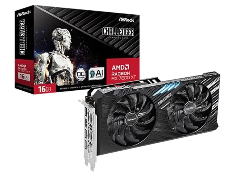 ASROCK Radeon RX 7600 XT Challenger OC 16GB AMD Graphic Card