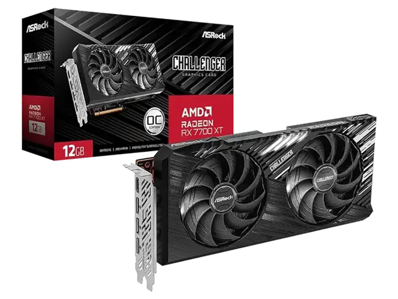 ASRock AMD Radeon Rx 7700 Xt Pci_E_X16 Challenger Gddr6 12Gb Oc Graphics Card