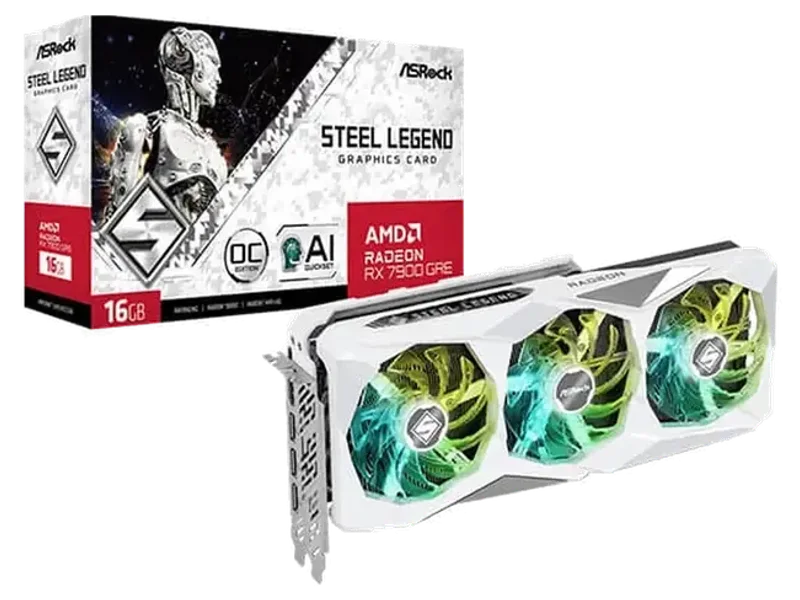 ASROCK Radeon RX 7900 GRE Steel Legend OC 16GB AMD Graphic Card