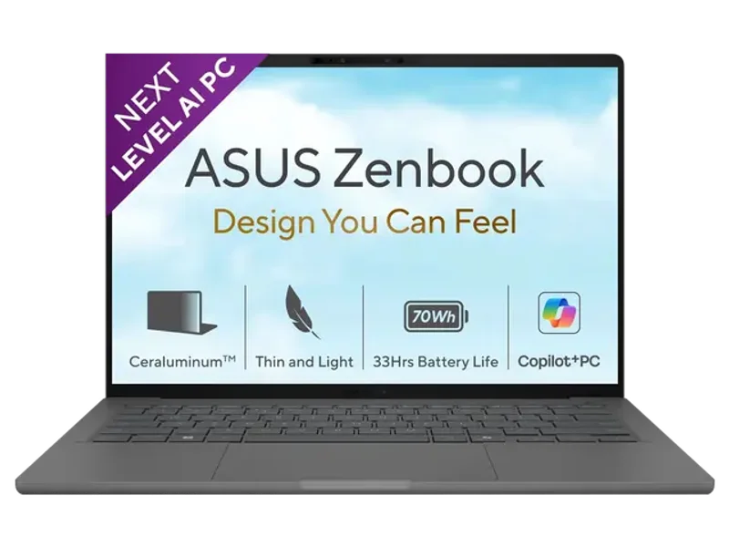 ASUS Zenbook A14 UX3407NA-QD226WS, Snapdragon X2 Elite X2E88100, 16GB RAM, 512GB SSD, Qualcomm Adreno GPU, 14 inch OLED FHD+, Windows 11 Home, Office Home 2024, M365 Basic-1 Year Validity, AI Powered Laptop