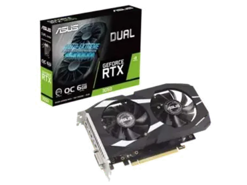 Asus Dual RTX 3050 OC Edition 6GB Gaming Graphics Card DUAL-RTX3050-O6G
