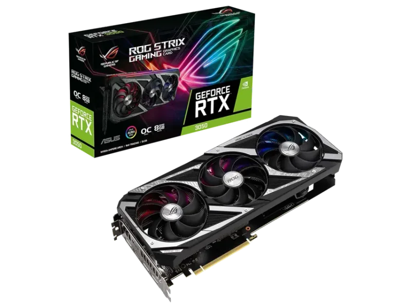ASUS GEFORCE RTX 3050 8GB ROG STRIX GAMING GRAPHIC CARD