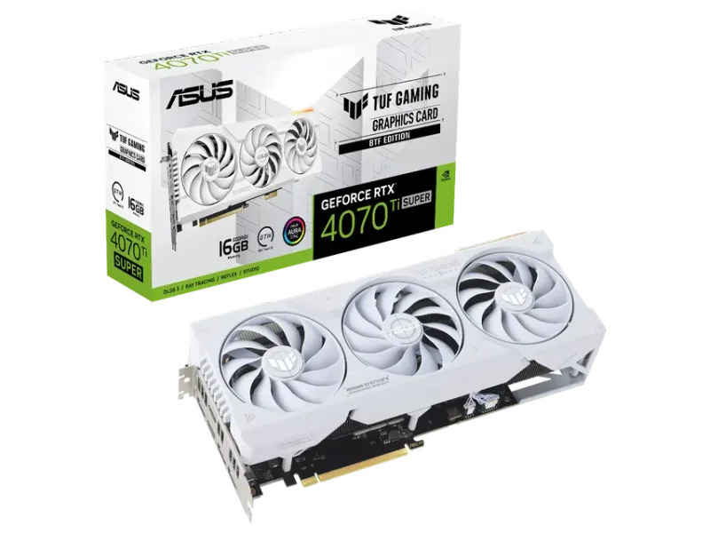 ASUS TUF Gaming RTX 4070 Ti Super BTF White 16GB Nvidia Graphics Card