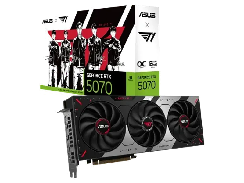 ASUS T1 GeForce RTX 5070 12GB GDDR7 OC Edition Graphic Card T1-RTX5070-O12G-GAMING