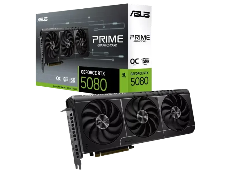 ASUS PRIME GeForce RTX 5080 EVO 16GB GDDR7 OC Edition PCIe 5.0 Graphics Card