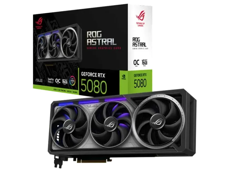 Asus Rog Astral Geforce Rtx 5080 Oc Edition 16Gb GDDR7 Graphics Card