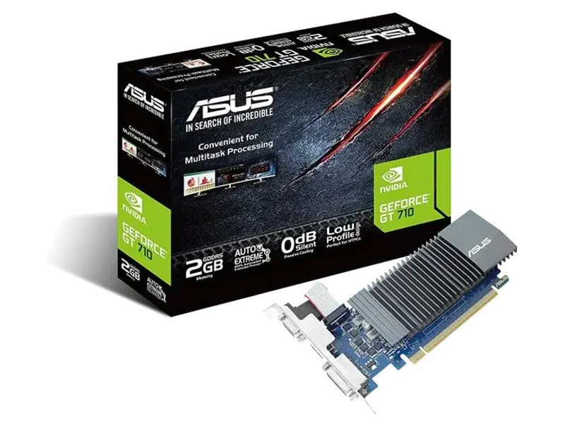 ASUS GeForce 710-2-SL GT 710 PCI-Express Graphics Card GDDR5 2 GB NVIDIA Chipset 64 bit 612 MHz Graphics Card