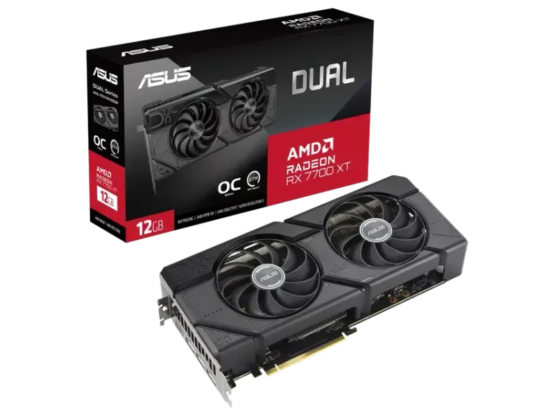 ASUS Dual Radeon RX 7700 XT OC Edition 12GB AMD Graphic Card
