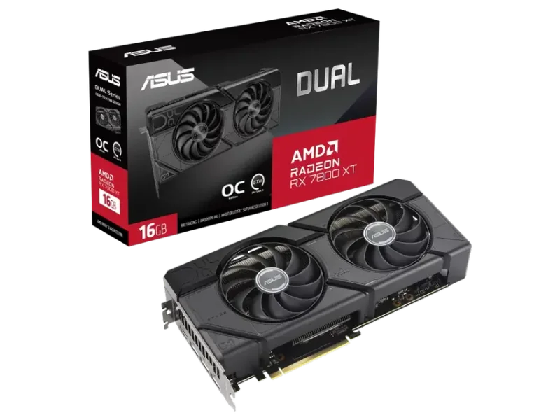 ASUS Dual Radeon RX 7800 XT OC Edition 16GB AMD Graphic Card