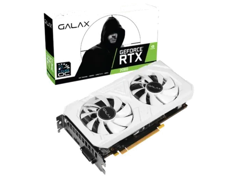 GALAX GeForce RTX 2060 EX White (1-Click OC) 6GB Nvidia Graphic Card