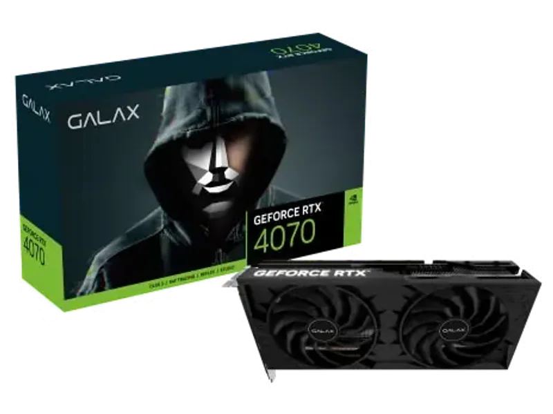 GALAX GeForce RTX 4070 1-Click OC 2X Graphic Card 47NOM7MD8DDF