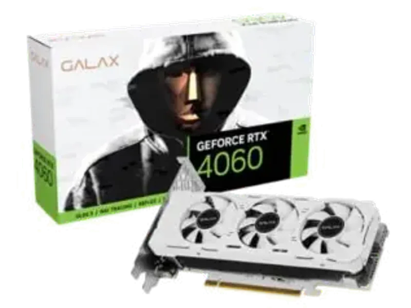 Galax RTX 4060 LP White 8GB Gaming Graphics Card 46NSL8MN9HLP