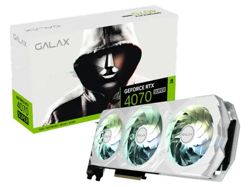 GALAX GeForce RTX 4070 Super EX Gamer White (1-Click OC) 12GB Nvidia Graphic Card