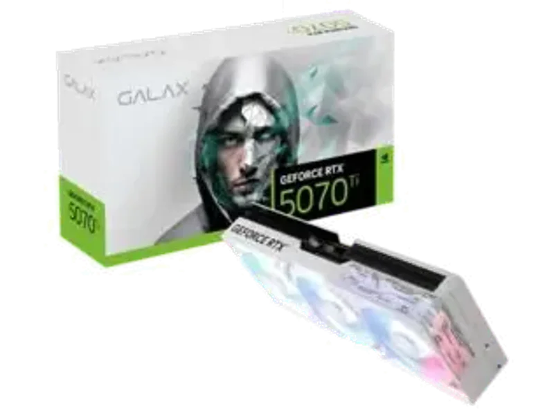 GALAX GeForce RTX 5070 Ti 1-Click OC EX Gamer RGB White 16GB GDDR7 Graphic Card 4895147158402