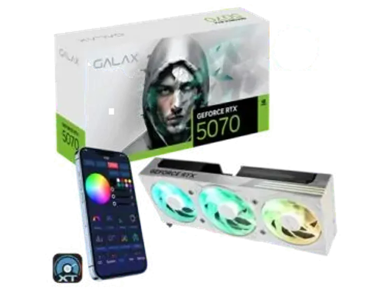 GALAX GeForce RTX 5070 EX Gamer 1-Click OC White Graphic Card 57NON7MDBVXW