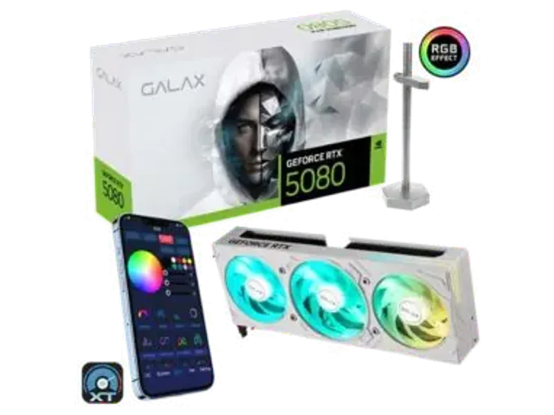 GALAX GeForce RTX 5080 EX Gamer 1-Click OC 16GB GDDR7 White Graphic card 58NZN6MDBZWH