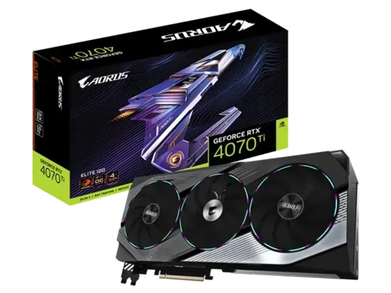Gigabyte AORUS GeForce RTX 4070 Ti ELITE 12G Graphic Card GV-N407TAORUS E-12GD