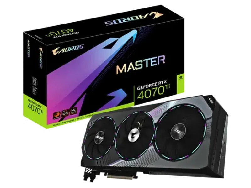 Gigabyte AORUS GeForce RTX 4070 Ti MASTER 12G Graphic Card GV-N407TAORUS M-12GD