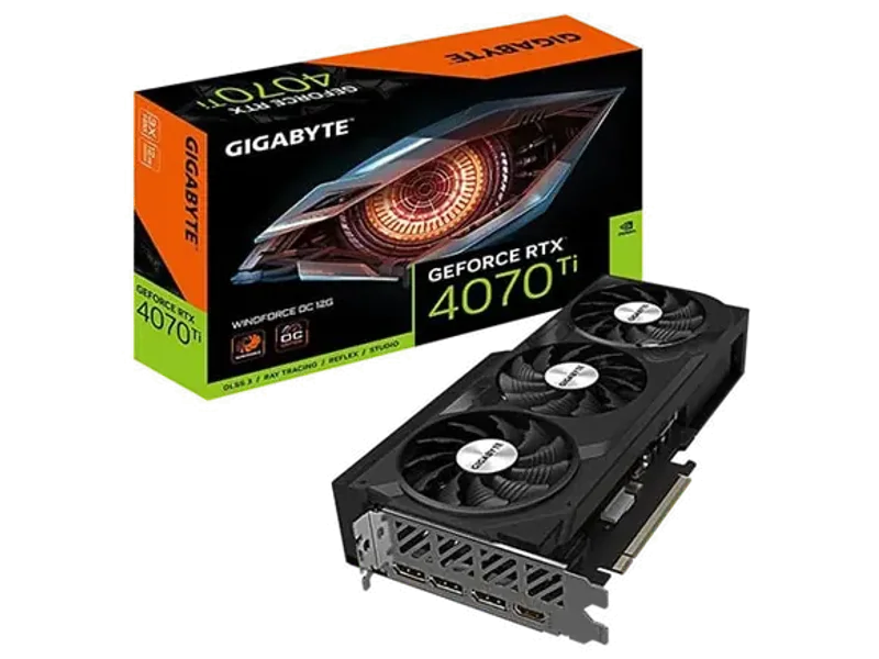 Gigabyte GeForce RTX 4070 Ti WINDFORCE OC 12G GDDR6X Graphic Card GV-N407TWF3OC-12GD