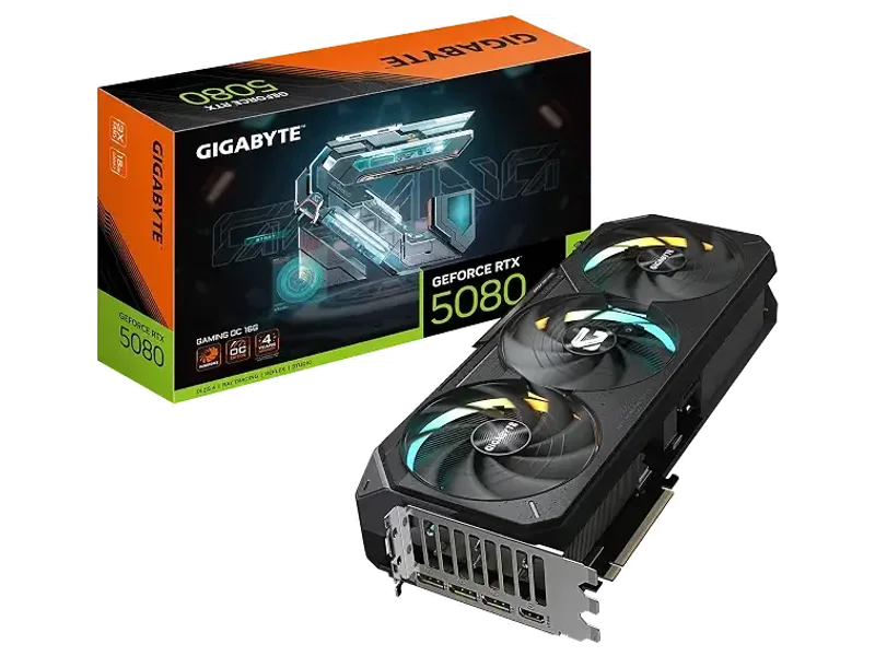GIGABYTE GeForce RTX 5080 Gaming OC 16G Graphics Card, WINDFORCE Cooling System, 16GB 256-Bit GDDR7, pci_e_x16 GV-N5080GAMING OC-16GD Video Card