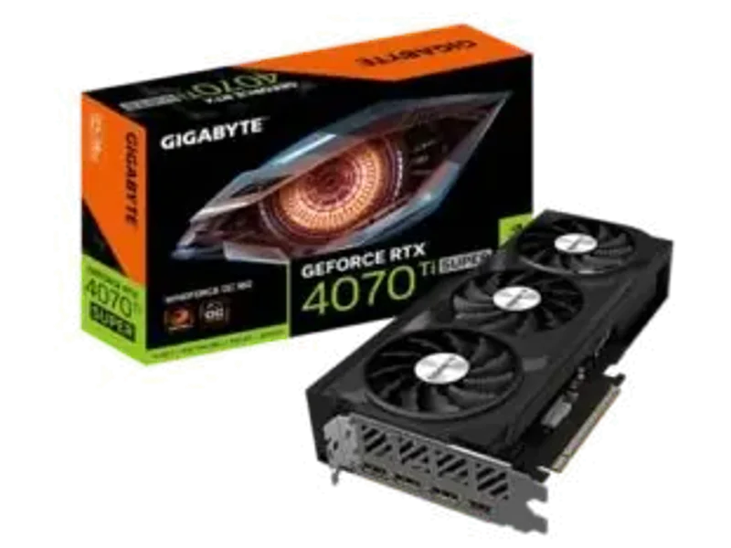 Gigabyte GeForce RTX 4070 Ti SUPER WINDFORCE OC 16G Graphic Card GV-N407TSWF3OC-16GD