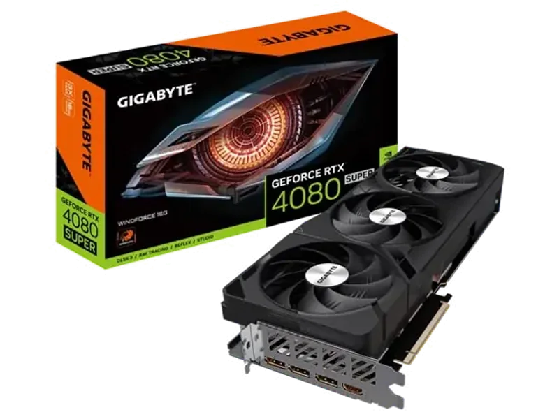 Gigabyte GeForce RTX 4080 SUPER WINDFORCE 16G Graphic Card GV-N408SWF3-16GD