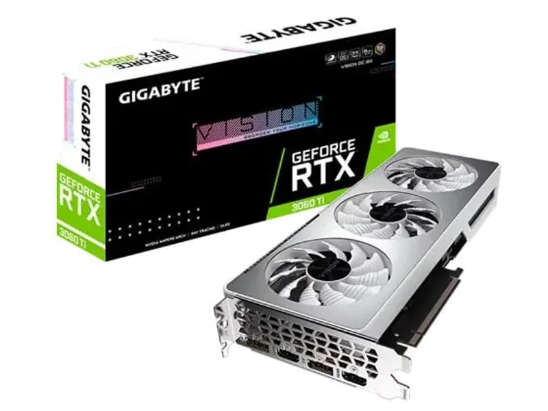 Gigabyte GeForce RTX 3060 TI Vision OC LHR 8GB GDDR6 256-Bit Gaming Graphic Card GV-N306TVision OC-8GD