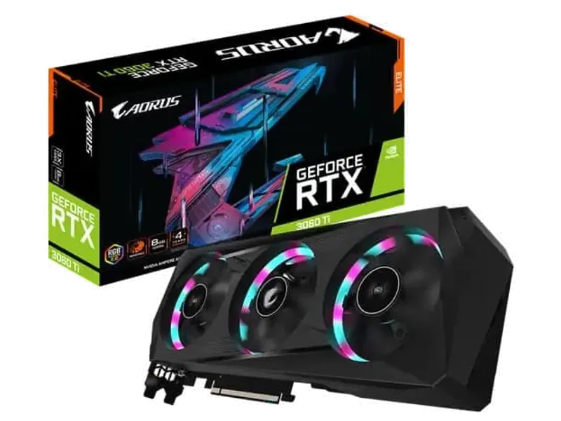 GIGABYTE Aorus GeForce RTX 3060 Ti Elite LHR 8GB Nvidia Graphic Card
