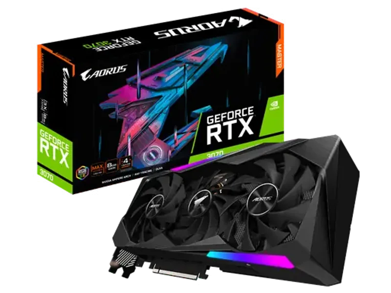 Gigabyte Aorus GeForce RTX 3070 Master 8G LHR Graphic Card GV-N3070Aorus M-8GD