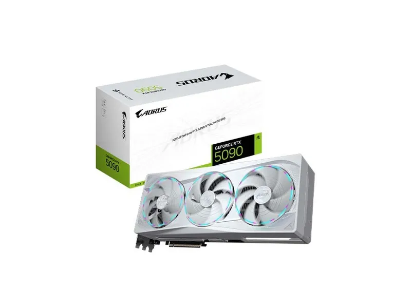 Gigabyte AORUS GeForce RTX 5090 STEALTH ICE 32GB GDDR7 Graphics Card GV-N5090AORUSST ICE-32GD