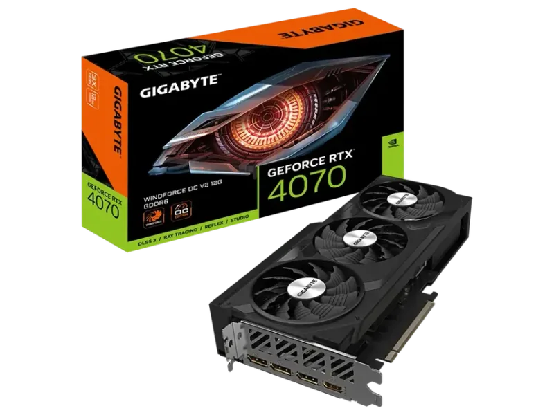 GIGABYTE RTX 4070 Windforce 3X OC V2 12GB NVIDIA Graphic Cards