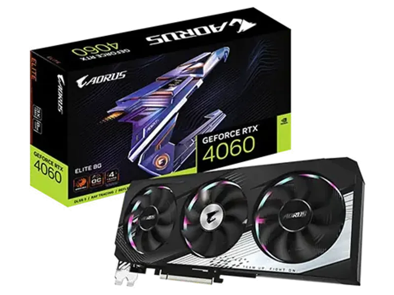 Gigabyte AORUS GeForce RTX 4060 ELITE 8G GDDR6 Graphic Card GV-N4060AORUS E-8GD