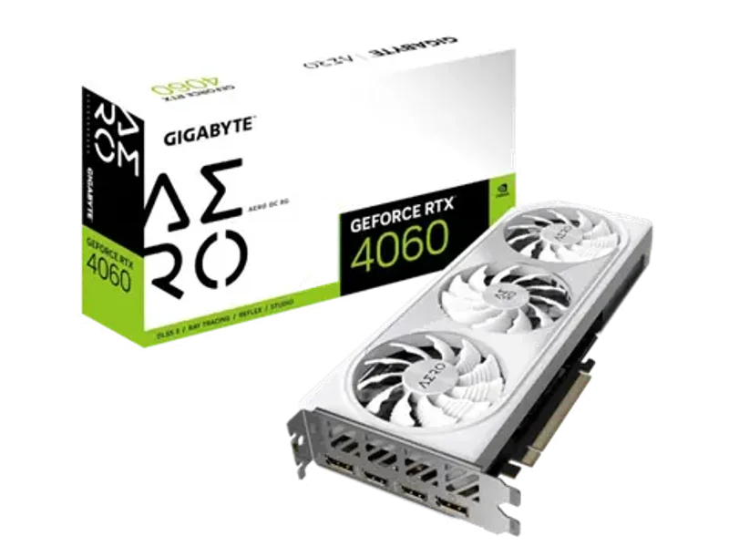 GIGABYTE GEFORCE RTX 4060 AERO OC 8GB GDDR6 Graphic Card GV-N4060AERO OC-8GD