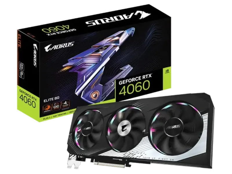 GIGABYTE GeForce RTX 4060 Aorus Elite Non OC 8GB Nvidia Graphic Card