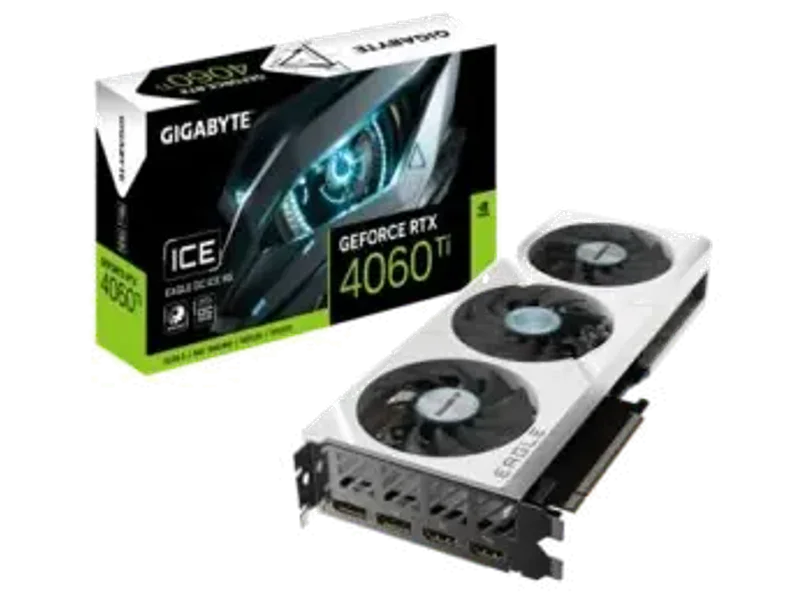 GIGABYTE GeForce RTX 4060 Ti EAGLE OC ICE 8G Graphic Card GV-N406TEAGLEOC ICE-8GD