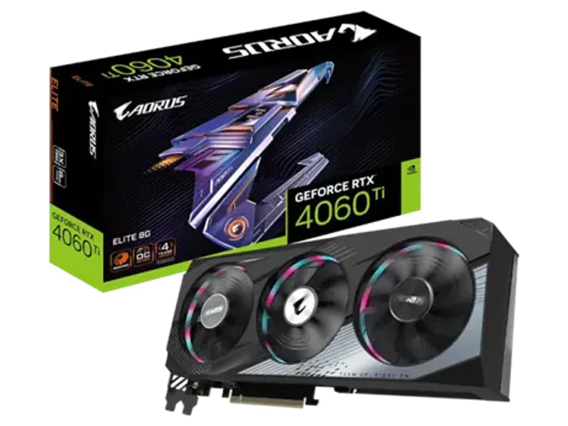 GIGABYTE AORUS GEFORCE RTX 4060 TI ELITE 8GB GDDR6 Graphic Card GV-N406TAORUS E-8GD