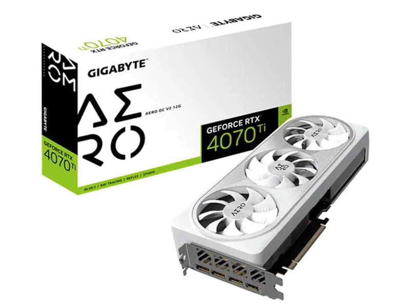 GIGABYTE GeForce RTX 4070 Ti AERO OC V2 12GB Nvidia Graphic Card (White)