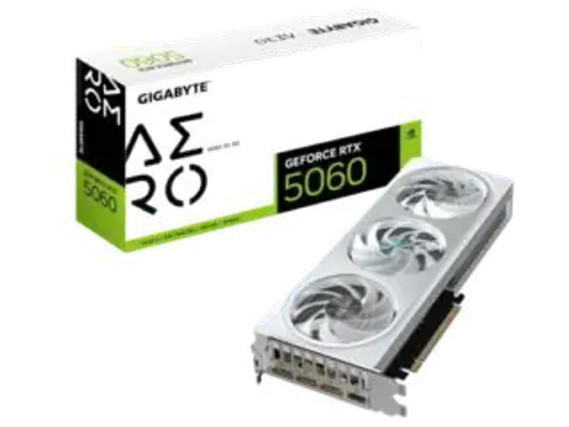 Gigabyte GeForce RTX 5060 Aero OC 8GB GDDR7 Graphic Card GV-N5060AERO OC-8GD