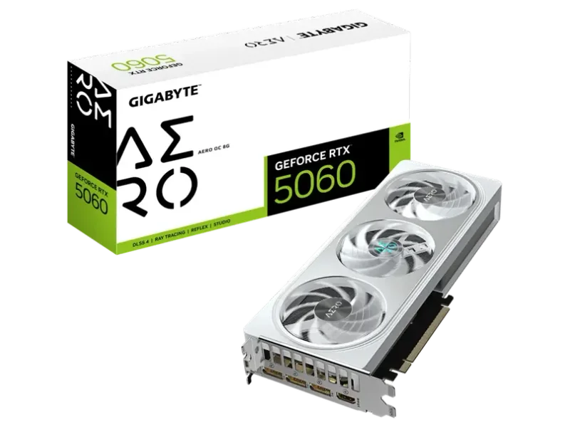 GIGABYTE GEFORCE RTX 5060 AERO OC 8GB GDDR7 GRAPHIC CARD