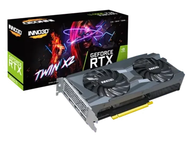INNO3D GEFORCE RTX 3060 Ti TWIN X2 LHR Graphic Card N306T2-08D6-119032DH