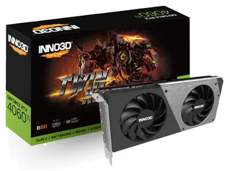 Inno3D GeForce RTX 4060 Ti 8GB TWIN X2 GDDR6 Graphic Card N406T2-08D6-171153N