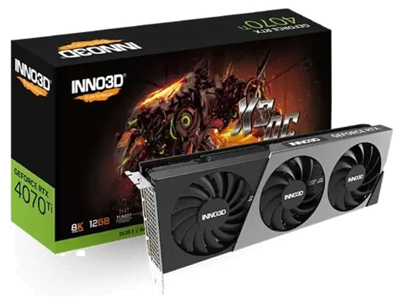 INNO3D RTX 4070 Ti X3 OC 12GB GDDR6X Graphic Card N407T3-126XX-186148N