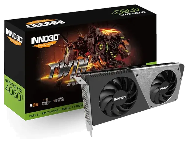 INNO3D Geforce RTX 4060 Ti 8Gb Twin X2 8Gb Gddr6 128-Bit Pci-E 4.0 X8 Gaming Graphic Card,pci_e_x8