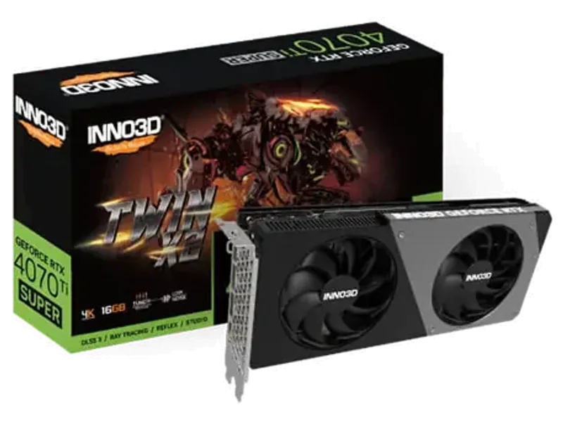 Inno3d RTX 4070 Ti Super Twin X2 16GB Graphics Card N407TS2-166X-186156N