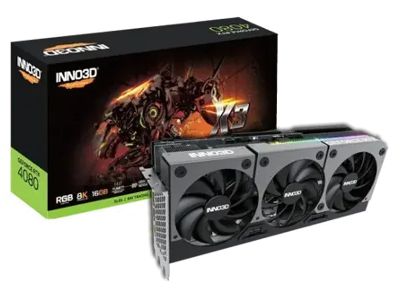 Inno3D GeForce RTX 4080 X3 16GB GDDR6X Graphic Card N40803-166X-187049N
